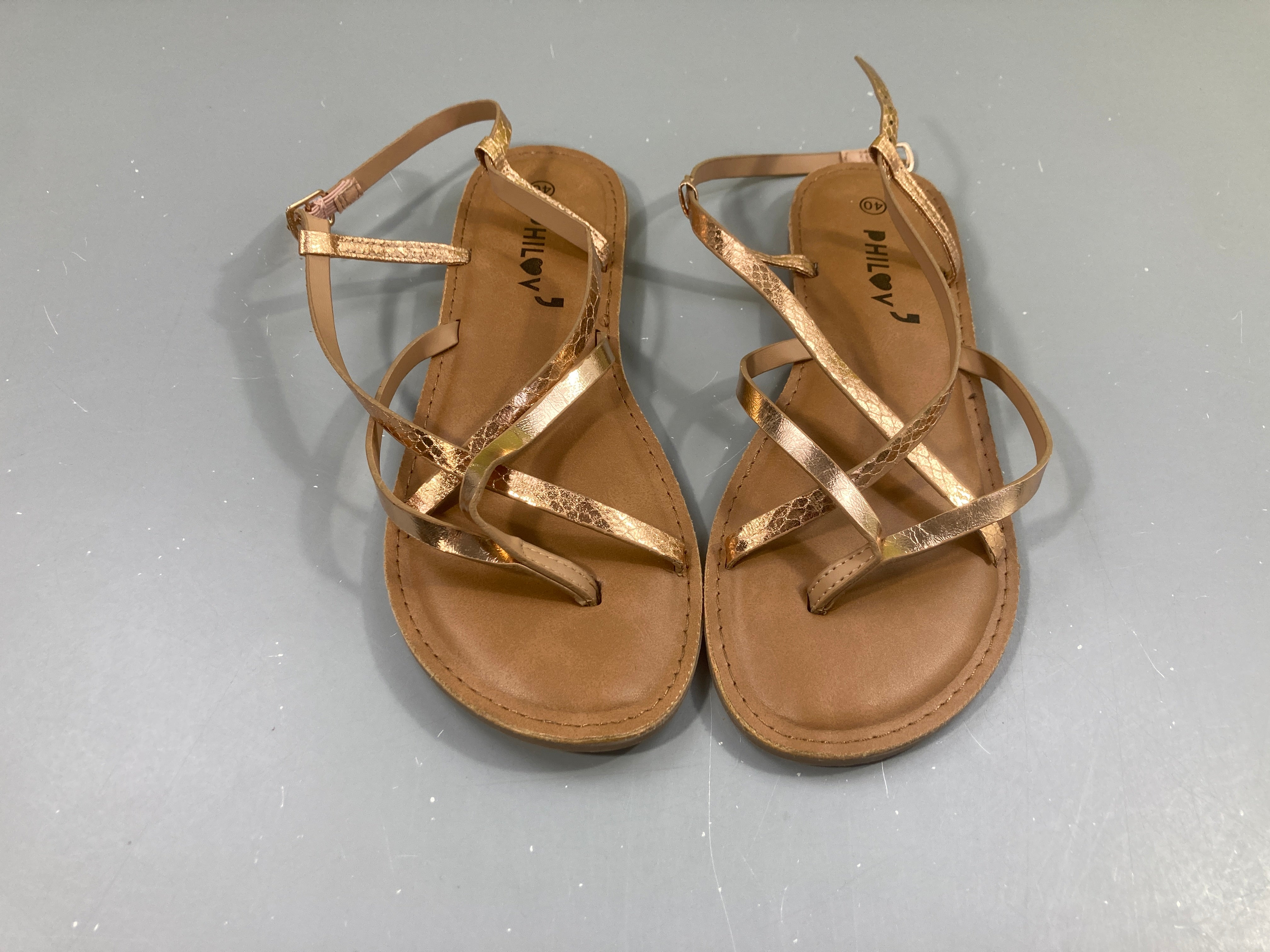 Sandales dorées Philov