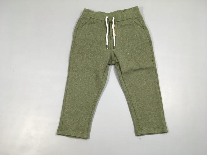 Pantalon molleton texturé vert, moins cher chez Petit Kiwi