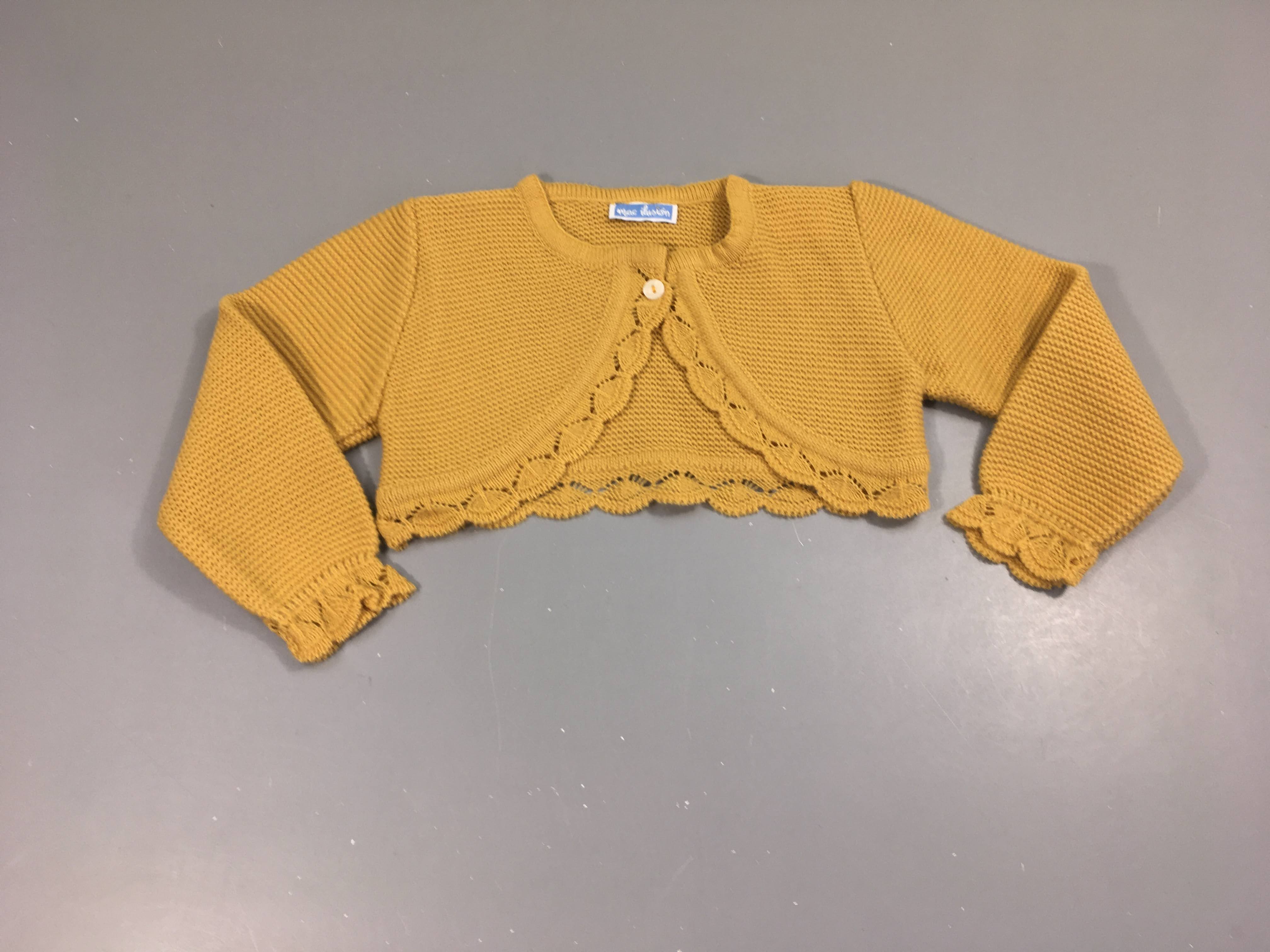 Gilet court moutarde