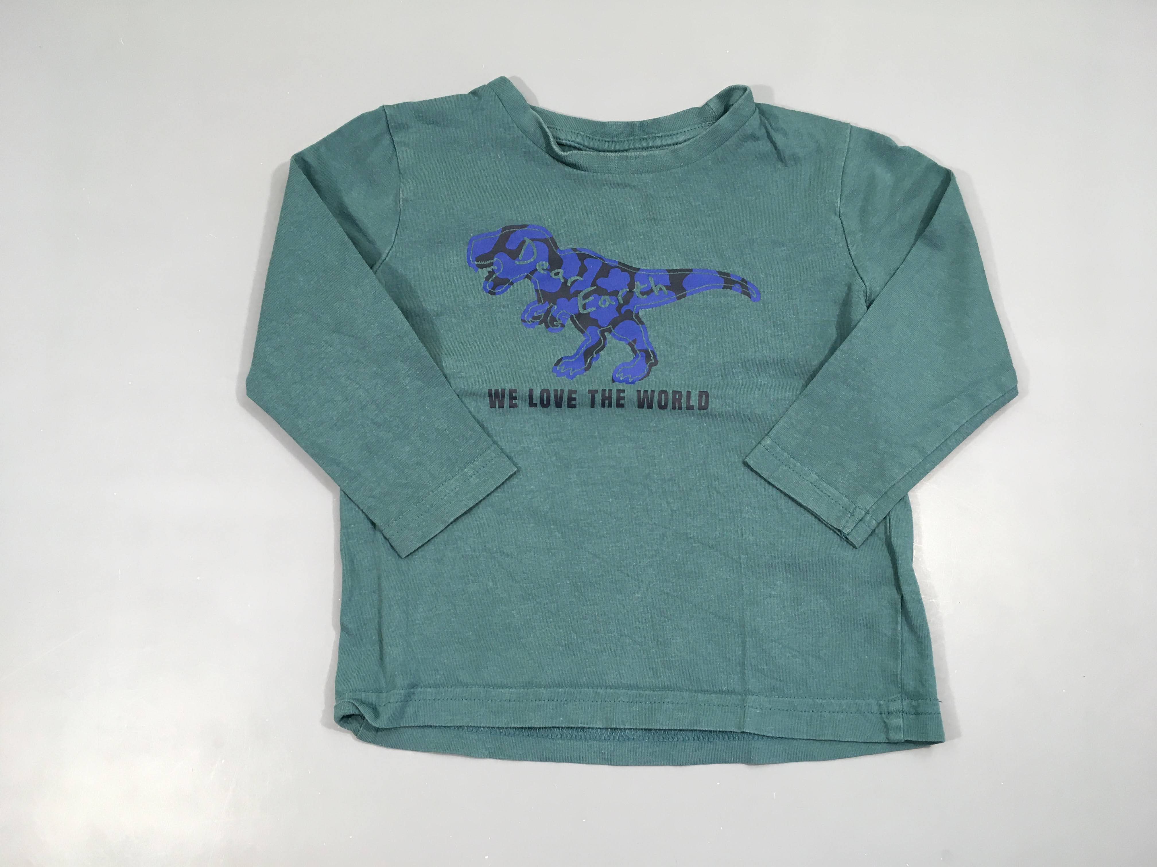 T-shirt m.l bleu dino