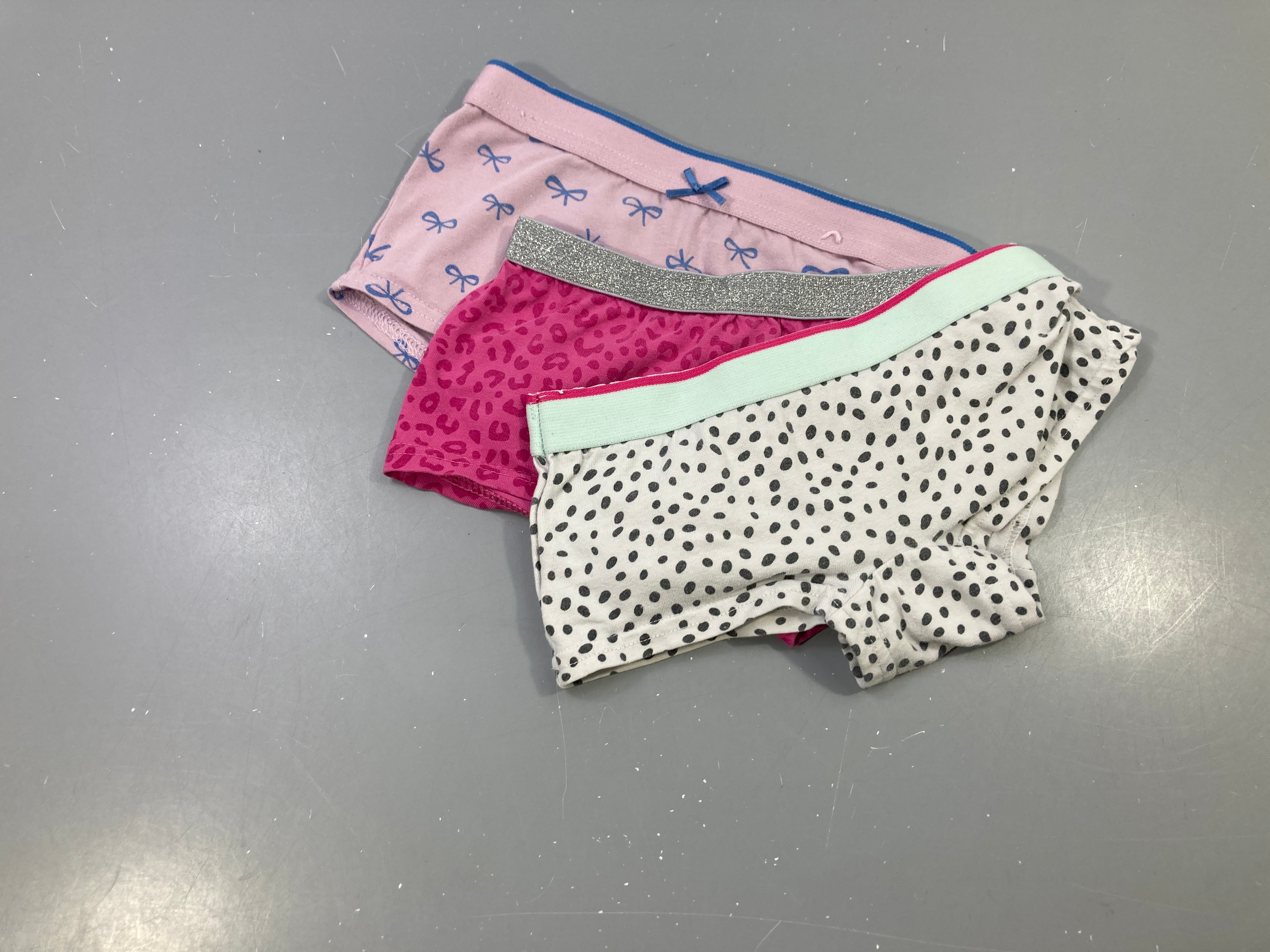 3 Culottes noeud/pois/léopard