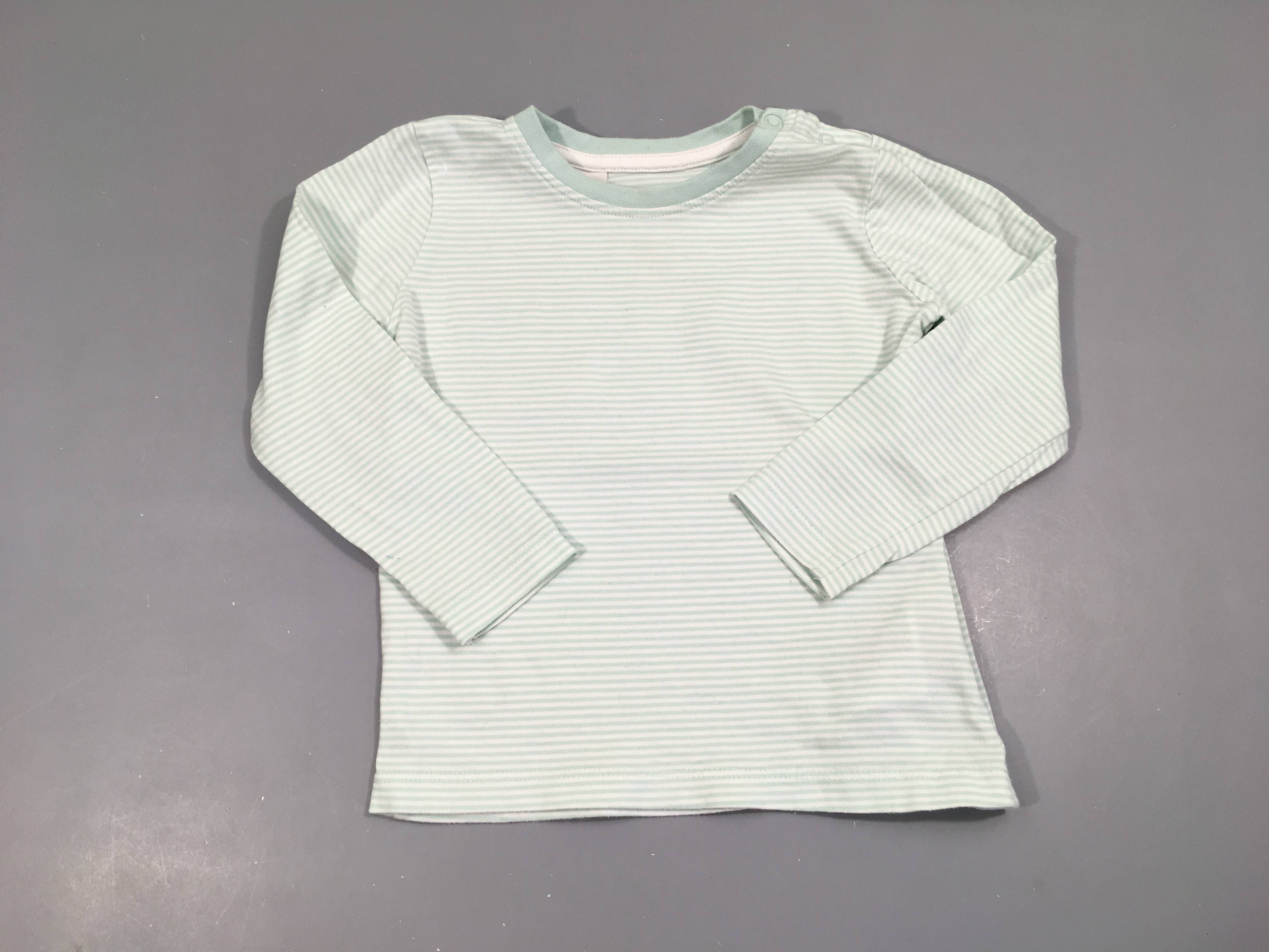 T-shirt m.l bleu rayé