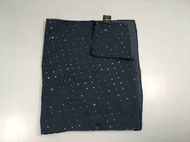 Foulard bleu pois argentés, moins cher chez Petit Kiwi