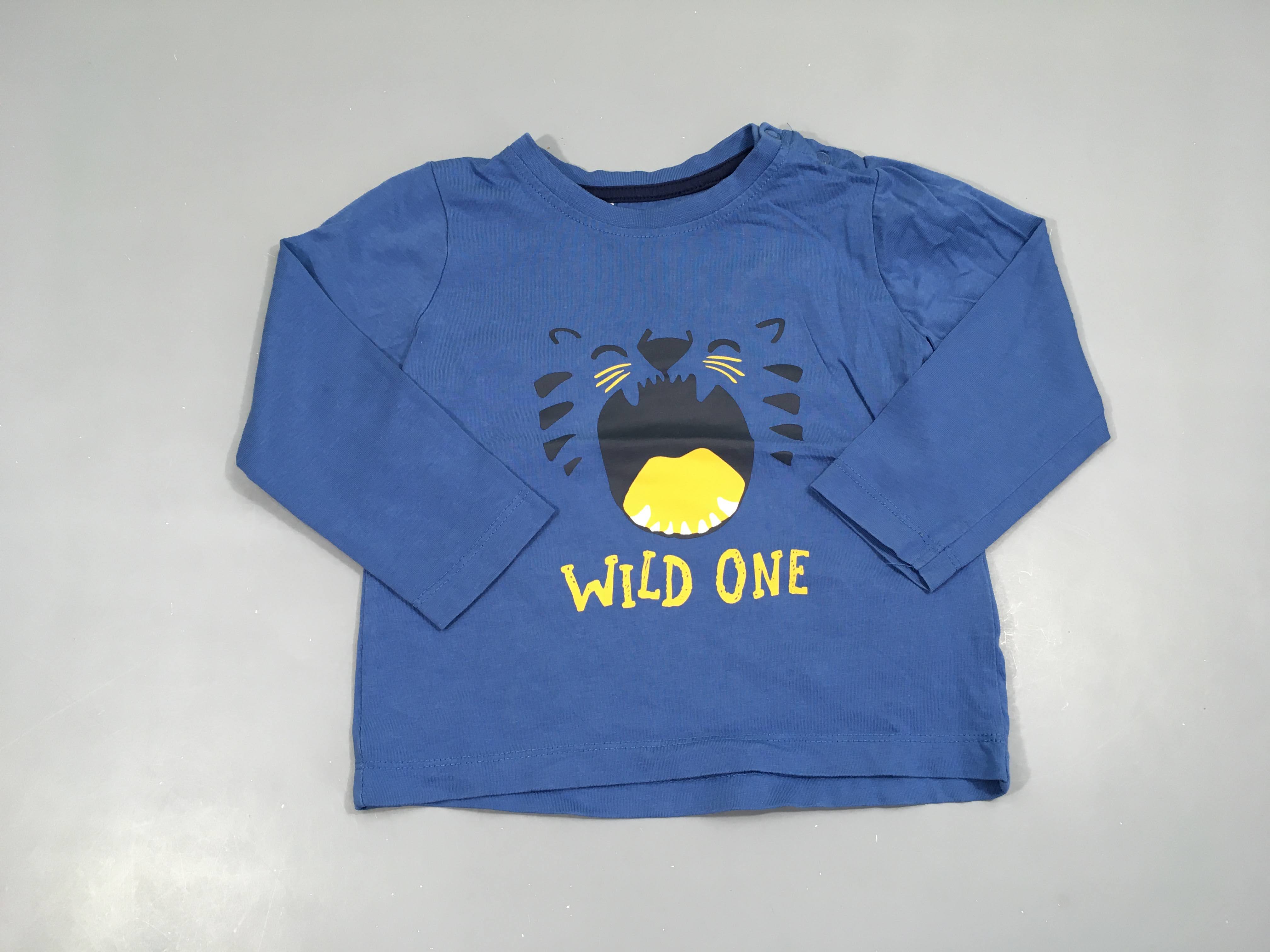 T-shirt m.l bleu tigre