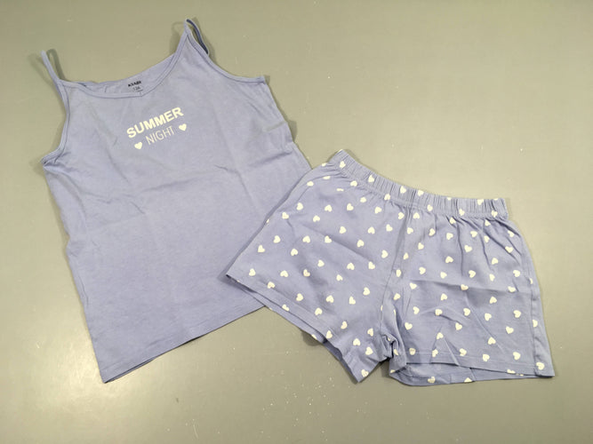 Pyjashort 2pcs jersey parme summer, moins cher chez Petit Kiwi