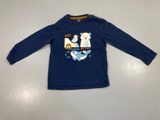 T-shirt m.l bleu foncé Just Be You, moins cher chez Petit Kiwi