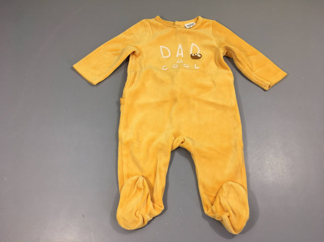 Pyjama velours jaune DAD, moins cher chez Petit Kiwi