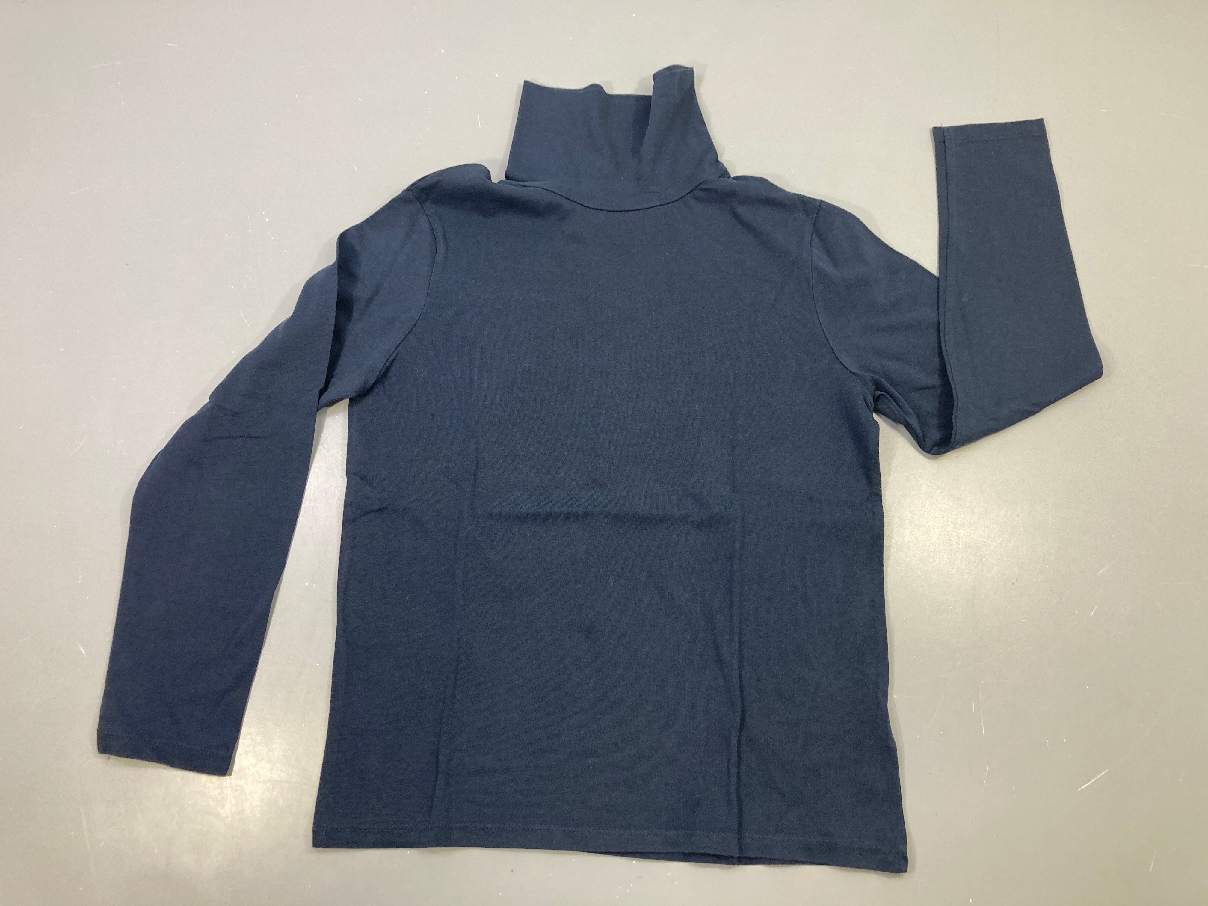 T-shirt m.l col roulé bleu marine