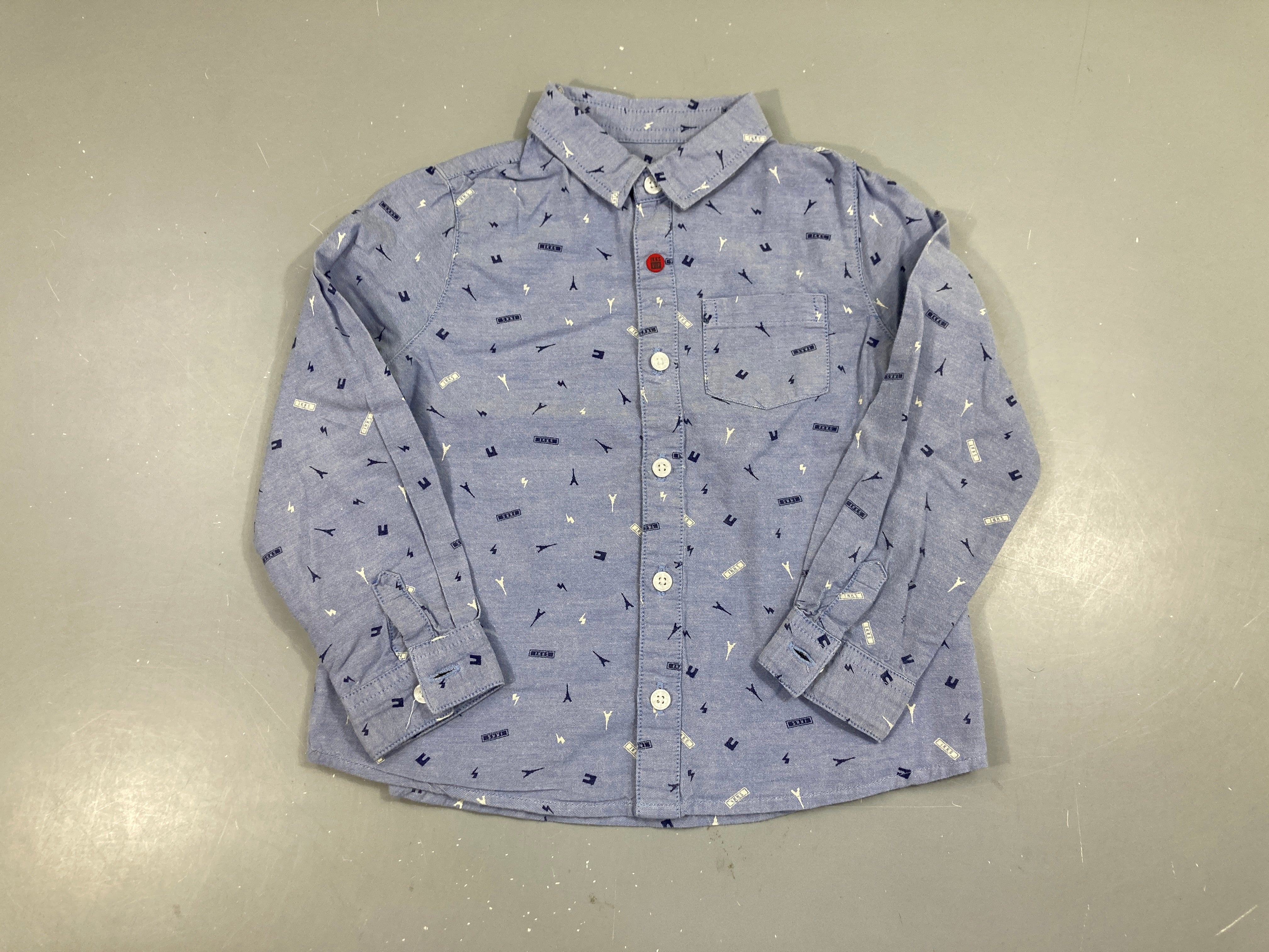 Chemise m.l bleue tour Eiffel