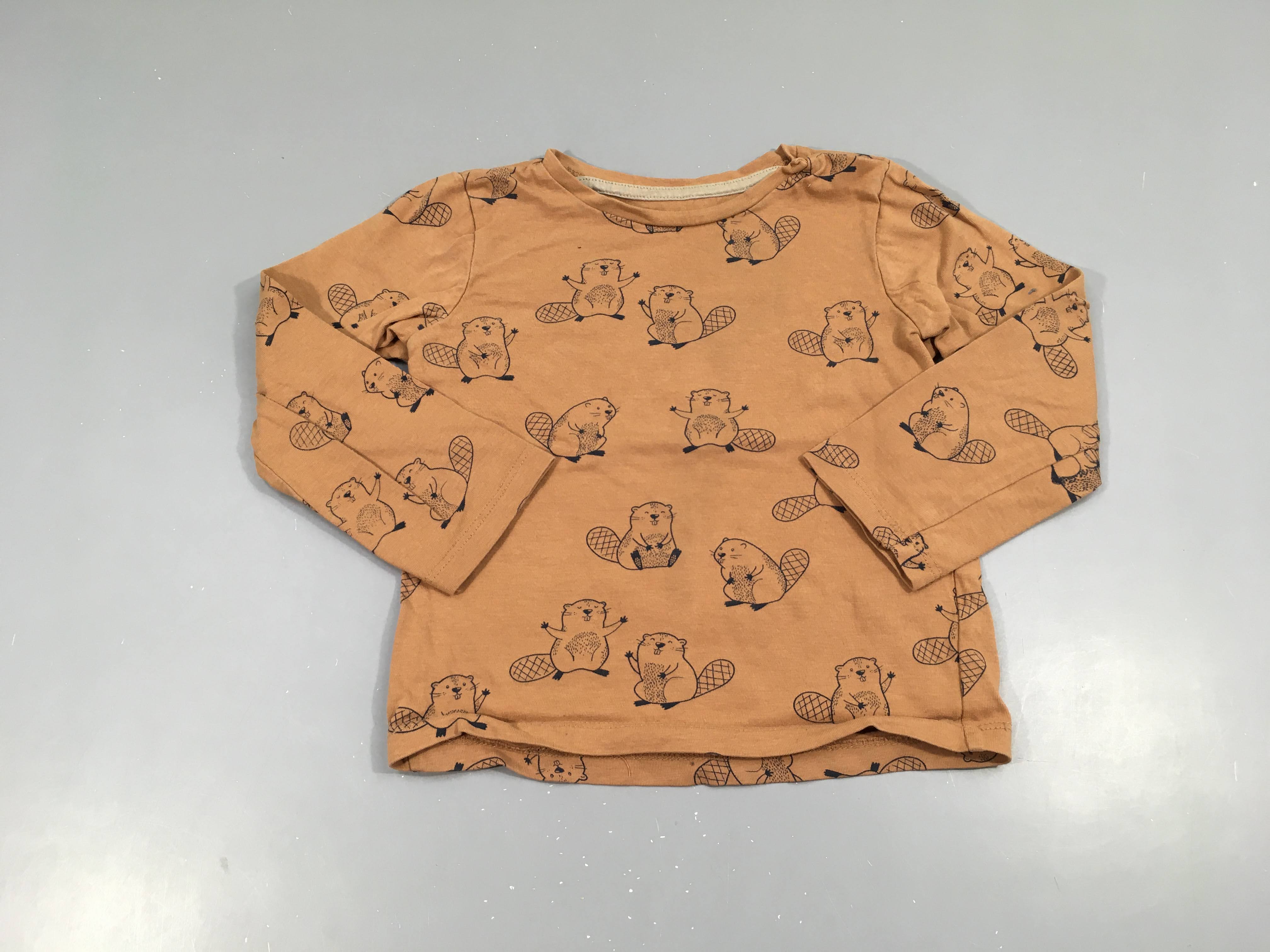 T-shirt m.l brun castors