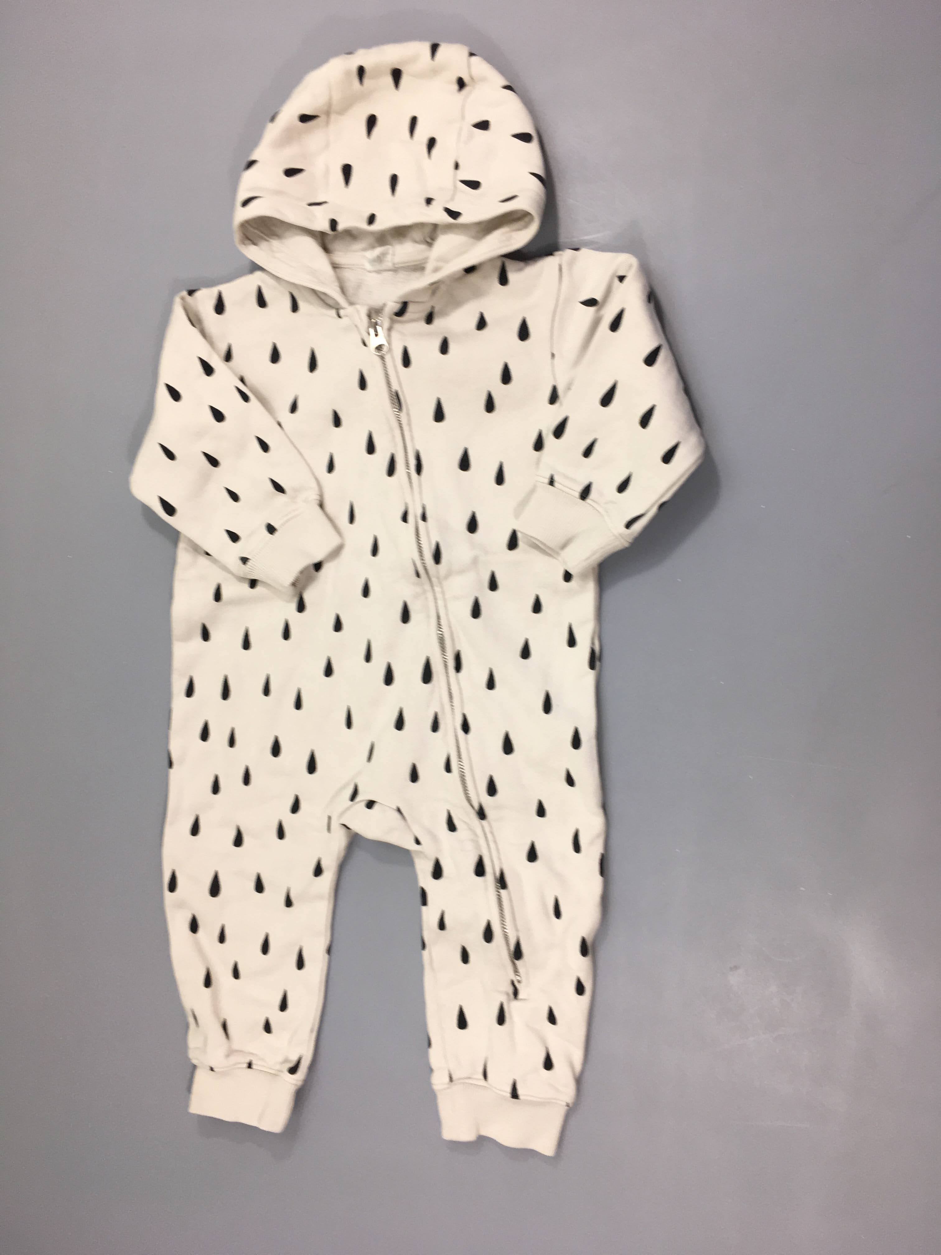 Surpyjama molleton blanc cassé gouttes