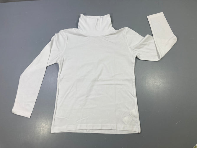 T-shirt m.l col roulé blanc, moins cher chez Petit Kiwi
