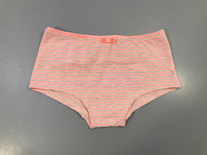 Culotte rose gris rayée, moins cher chez Petit Kiwi