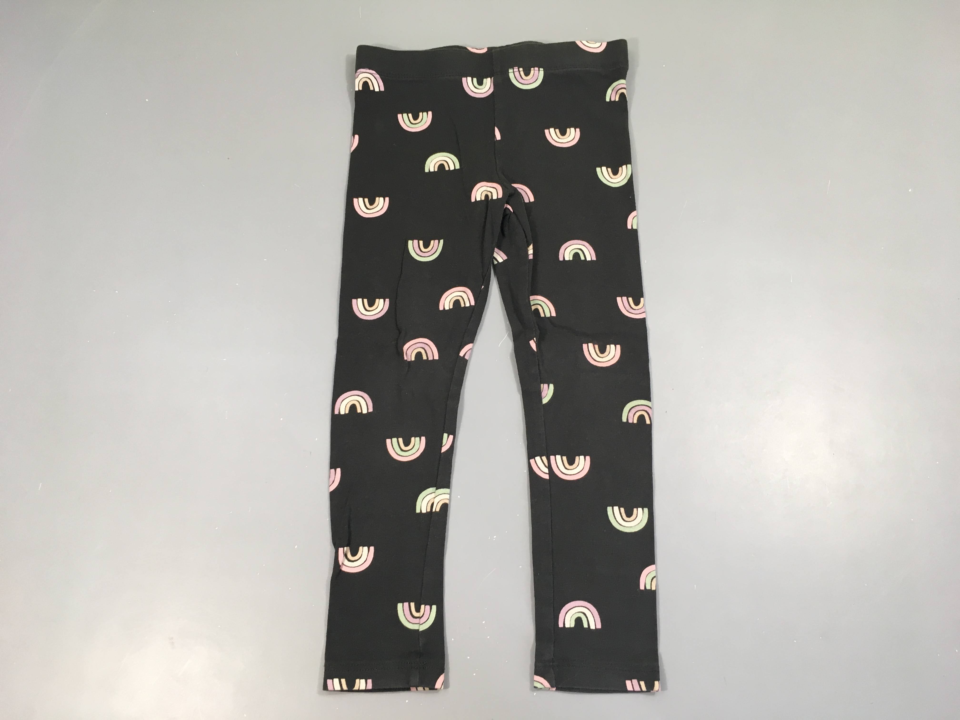 Legging gris foncé arc en ciel