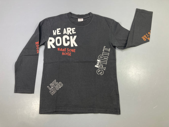 T-shirt m.l gris anthracite imprimé We Are Rock, moins cher chez Petit Kiwi