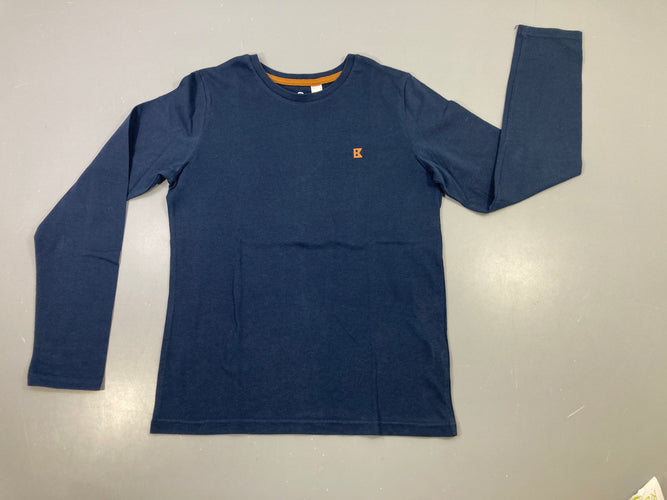 T-shirt m.l bleu marine uni, moins cher chez Petit Kiwi