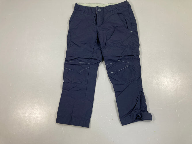 Pantalon de randonnées bleu foncé modulables en short, moins cher chez Petit Kiwi