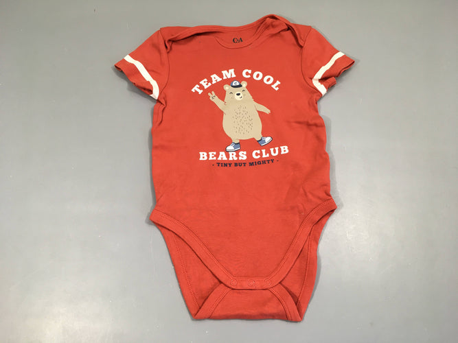 Body m.c ocre ours, moins cher chez Petit Kiwi