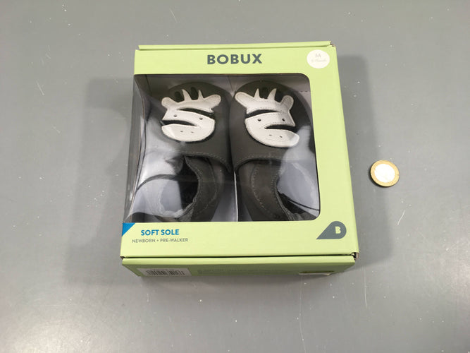 Etat neuf-Bobux Soft Sole girs zèbres M 9-15m, moins cher chez Petit Kiwi