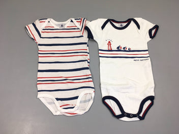 2 Body m.c blanc/bleu mer