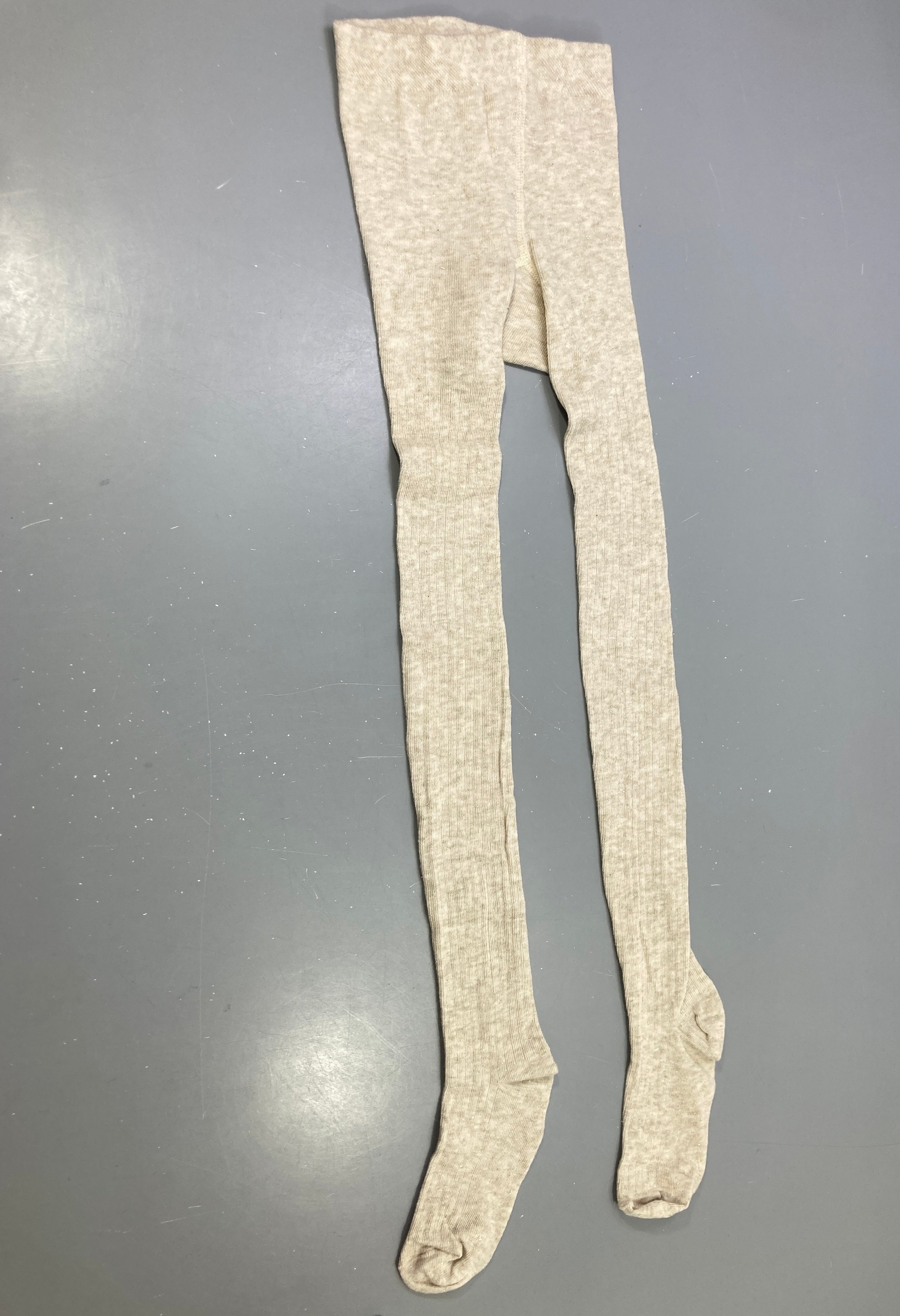 Collant écru irisé côtes, 31-34