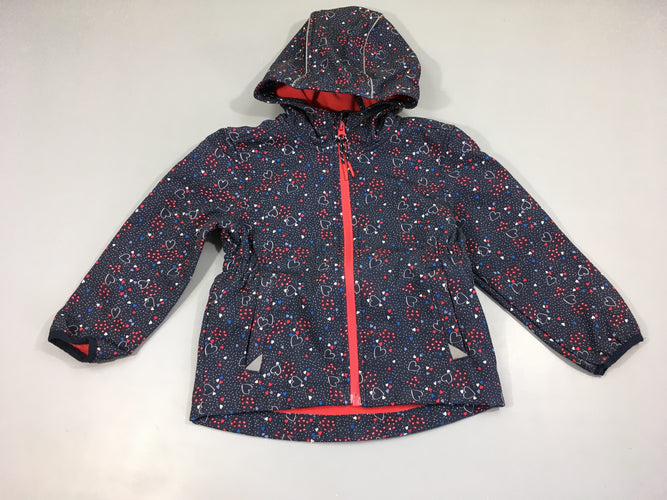 Northville veste softshell bleu marine coeurs à capuche, moins cher chez Petit Kiwi