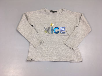 Pull gris chiné Nice sequins, bouloché