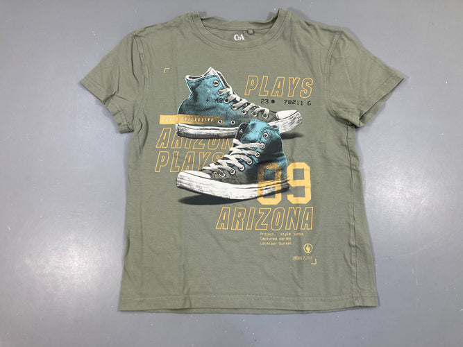 T-shirt m.c kaki Plays Baskets, moins cher chez Petit Kiwi