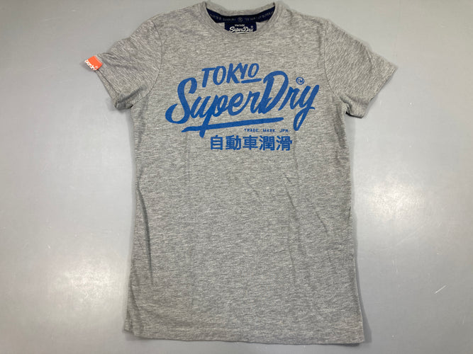 T-shirt m.c gris chiné Superdr.y bouloché, moins cher chez Petit Kiwi