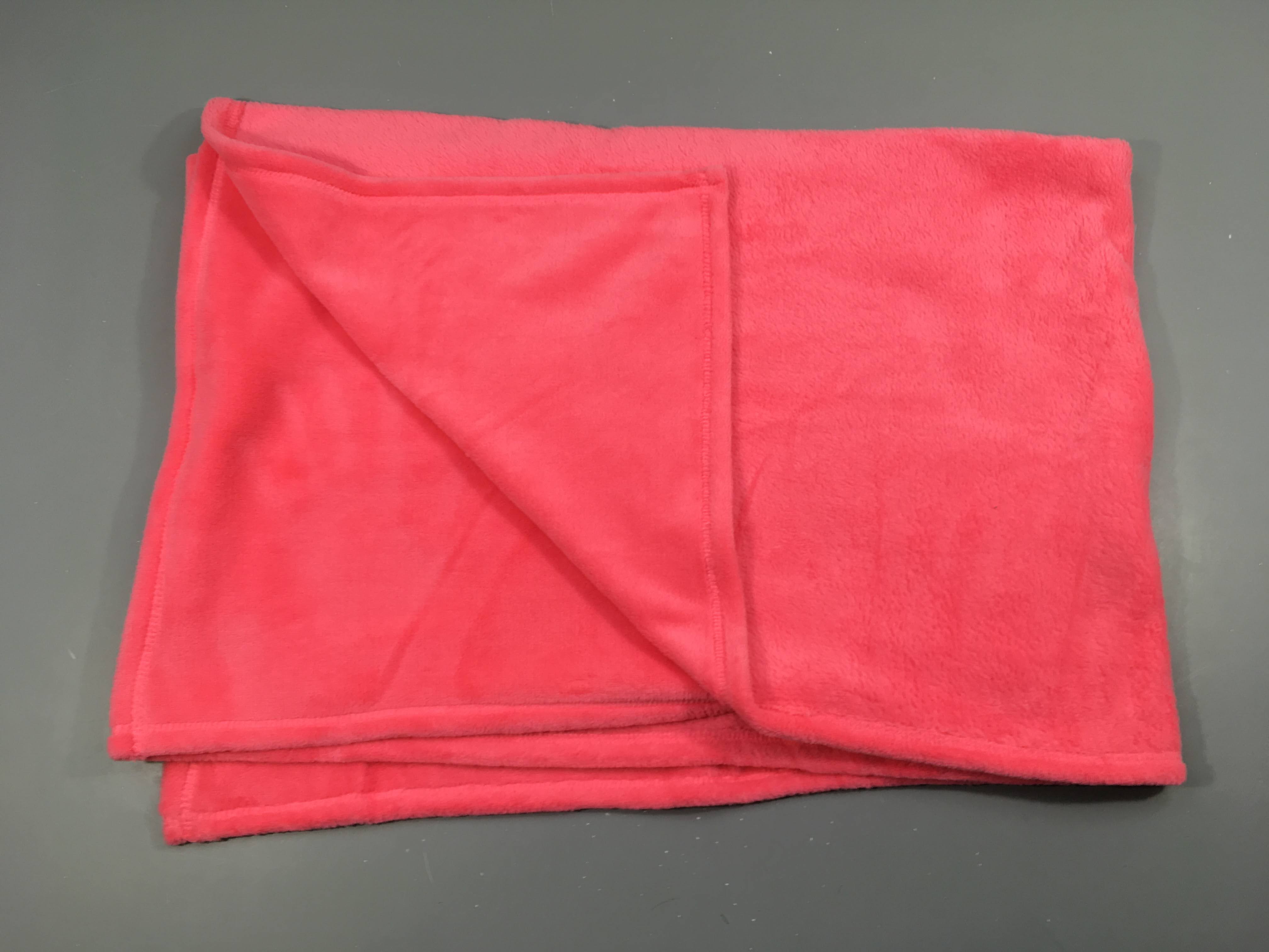 Couverture velours rose 85-120cm
