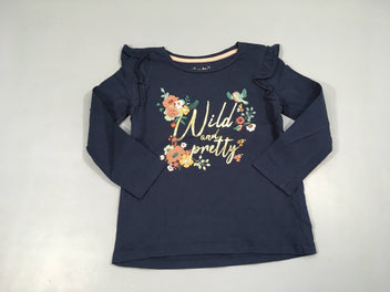 T-shirt m.l bleu marine Wild tulle