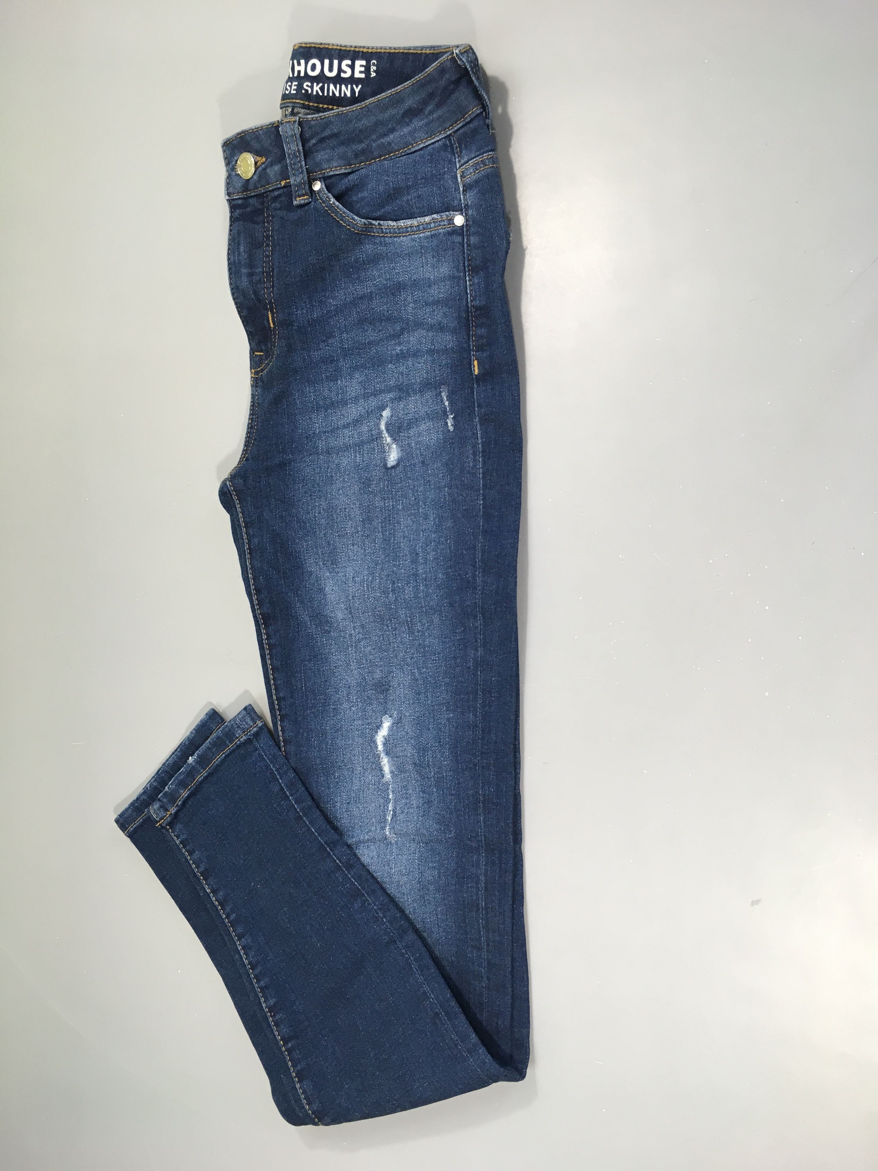 Jeans skinny  effet éraillé 35
