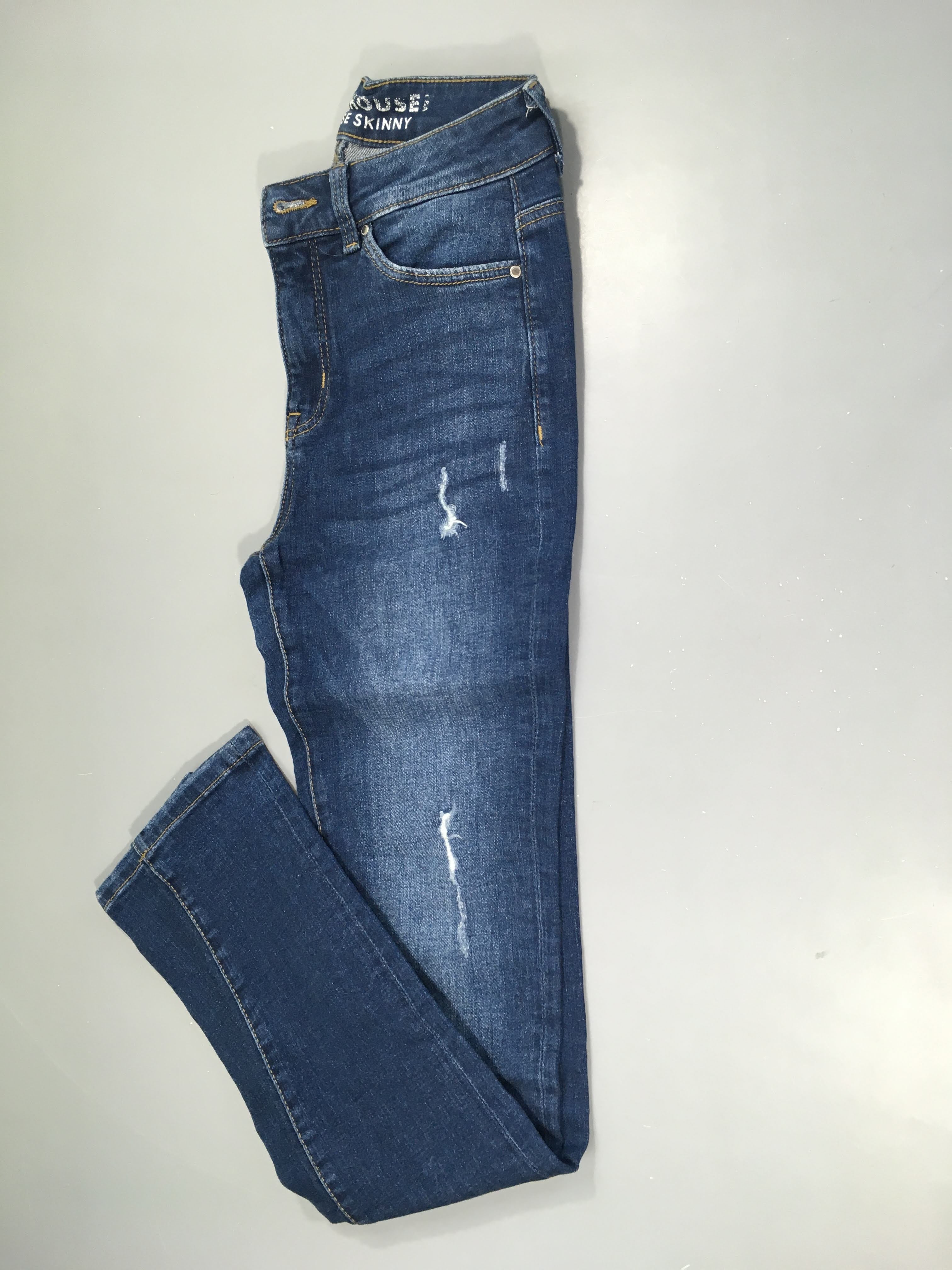 Jeans skinny  effet éraillé 34