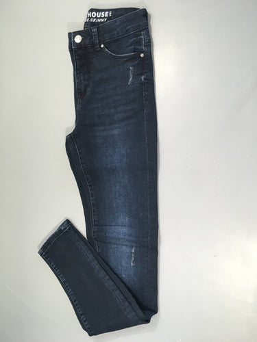 Jeans foncé skinny  effet éraillé 34, moins cher chez Petit Kiwi