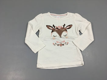 T-shirt m.l blanc daim