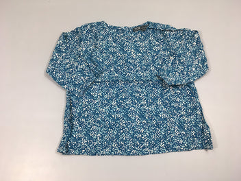 Blouse ml bleu pois
