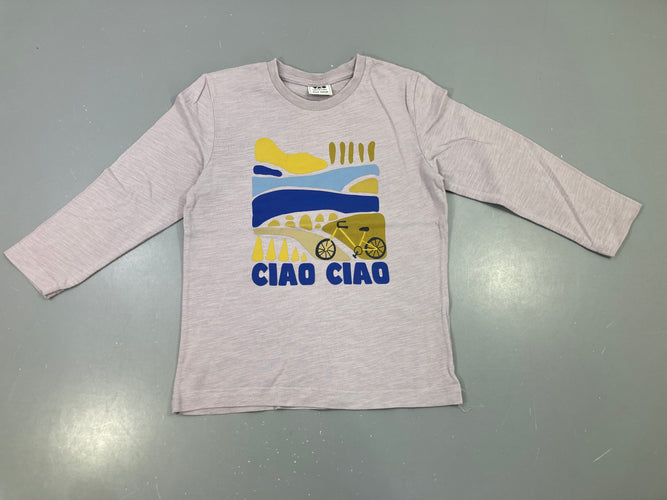 T-shirt m.l mauve flammé imprimé vélo Ciao Ciao, moins cher chez Petit Kiwi