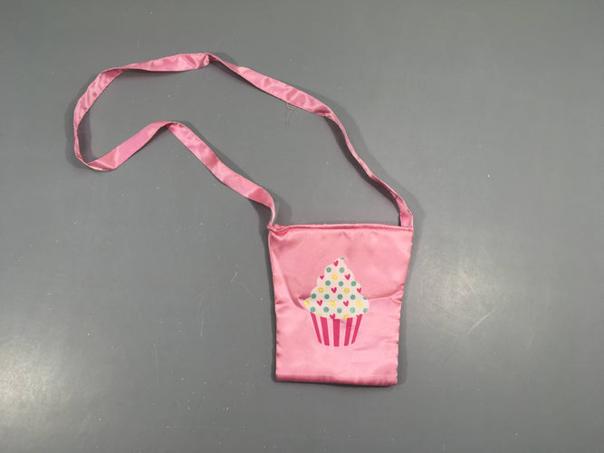 Sacoche textile rose Cup Cake, moins cher chez Petit Kiwi