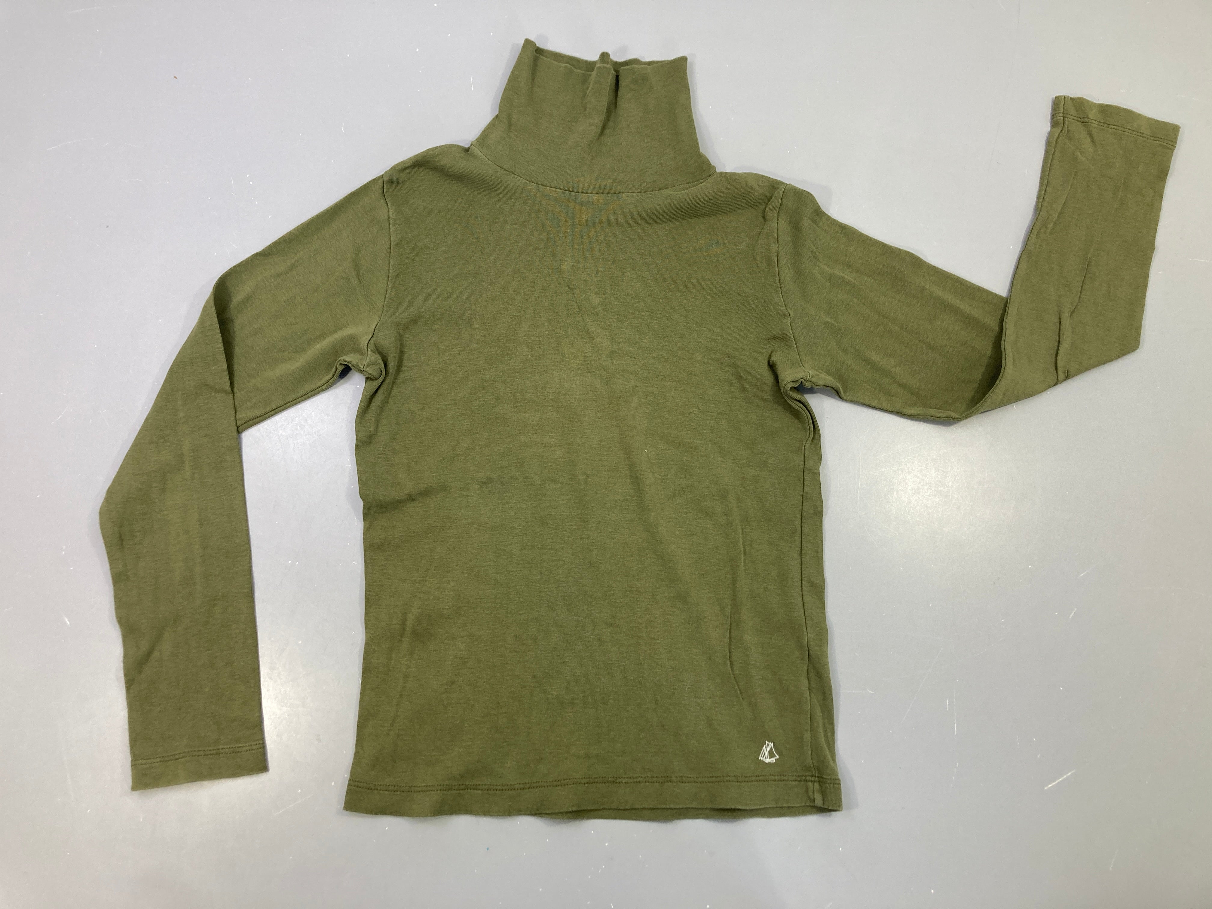T-shirt m.l col roulé vert kaki