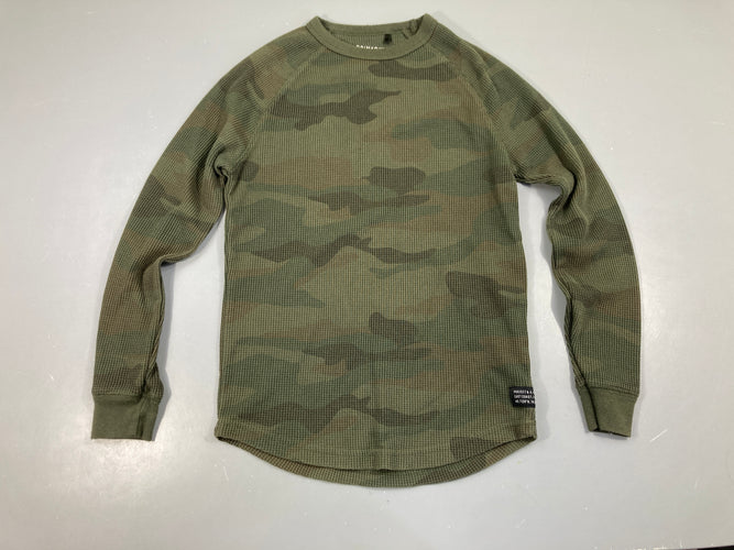 Pull texturé kaki camouflage, moins cher chez Petit Kiwi