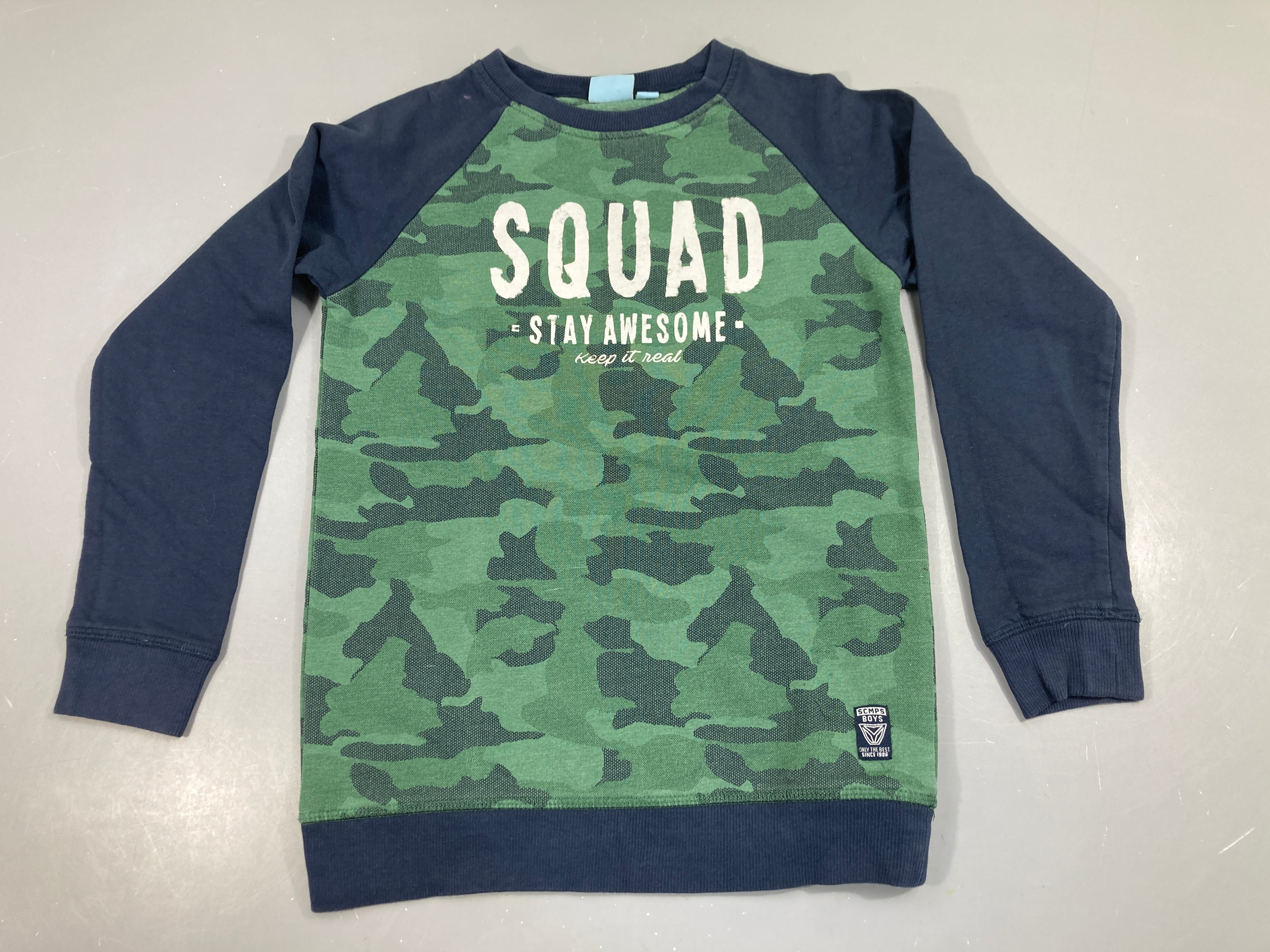 Sweat vert camouflage Squad Légèrement bouloché