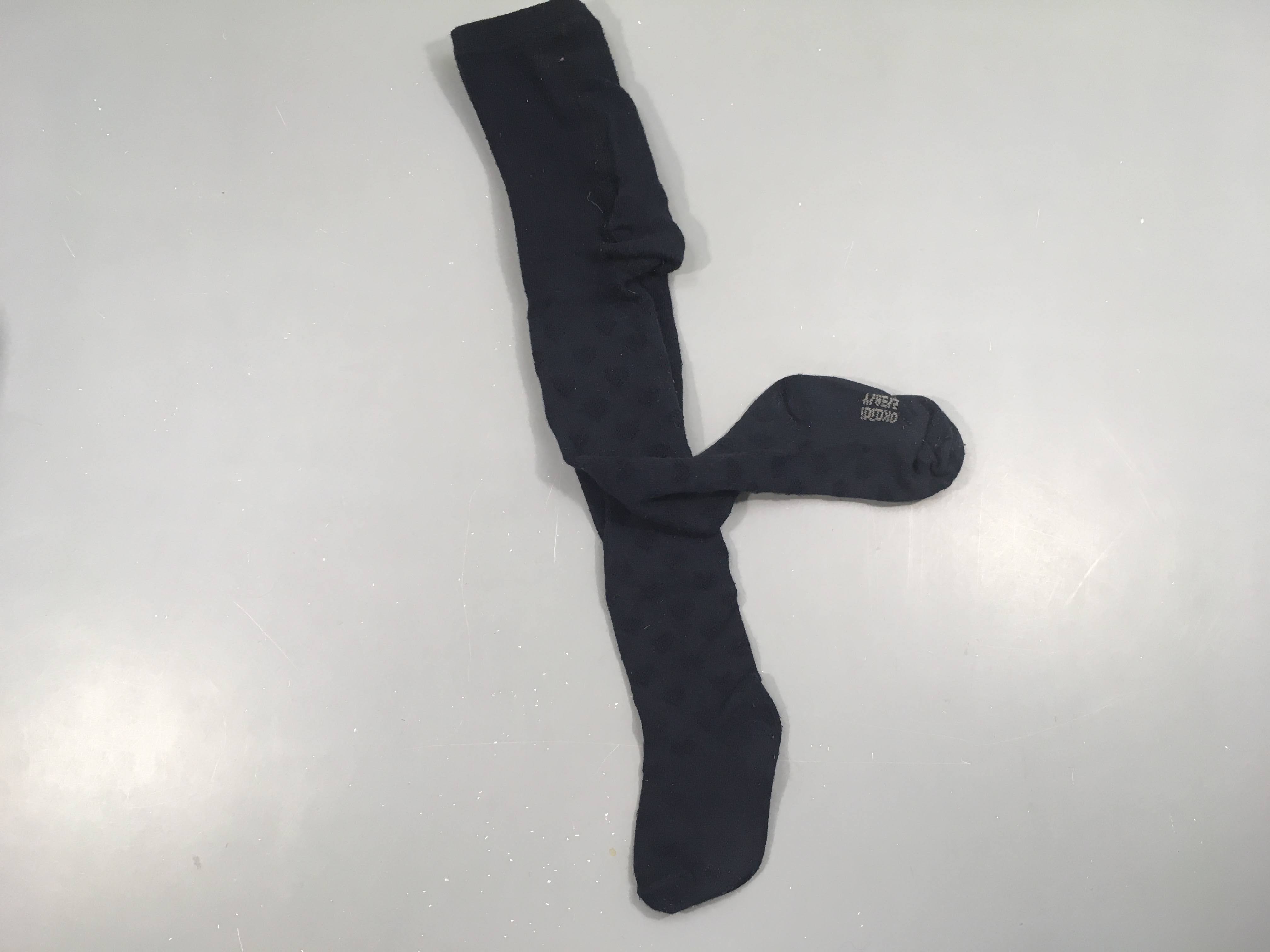 Collants bleu foncé texturé poisLégèrement boulochés