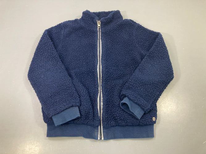 Polar bleu marine zippé sherpa, moins cher chez Petit Kiwi