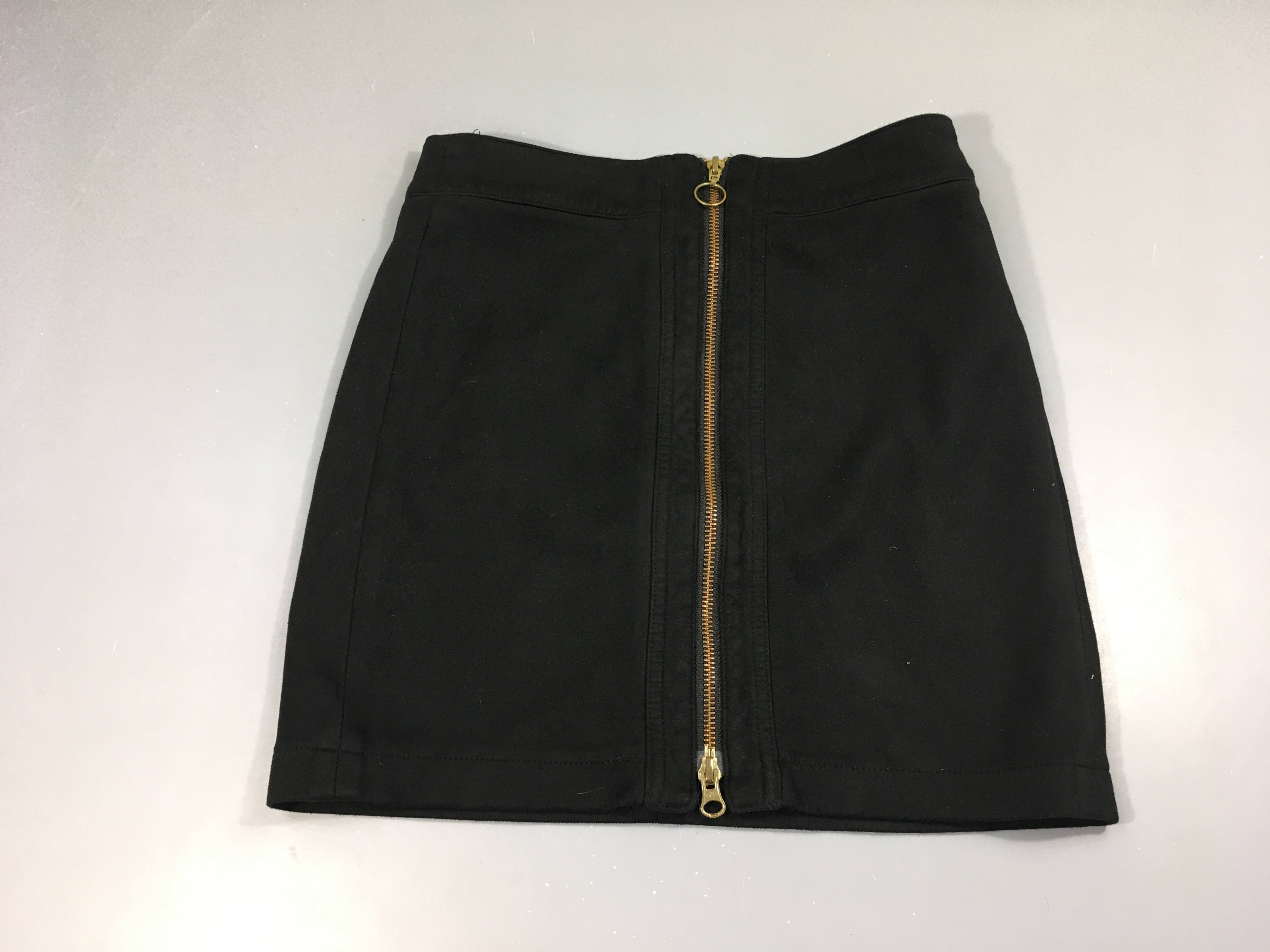 Jupe noire zip avant 36