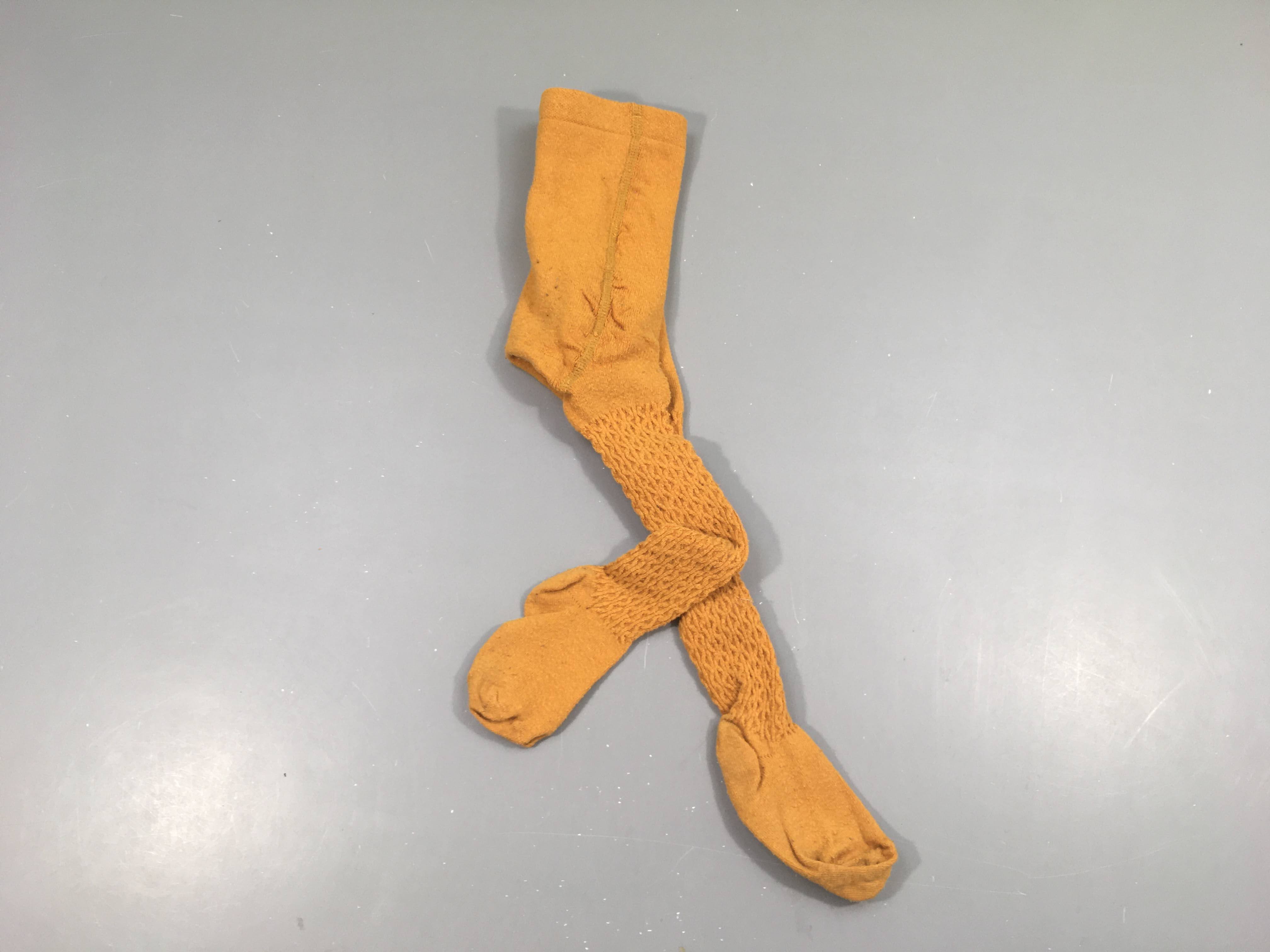 Collants moutarde torsades-Qques bouloches 21-23