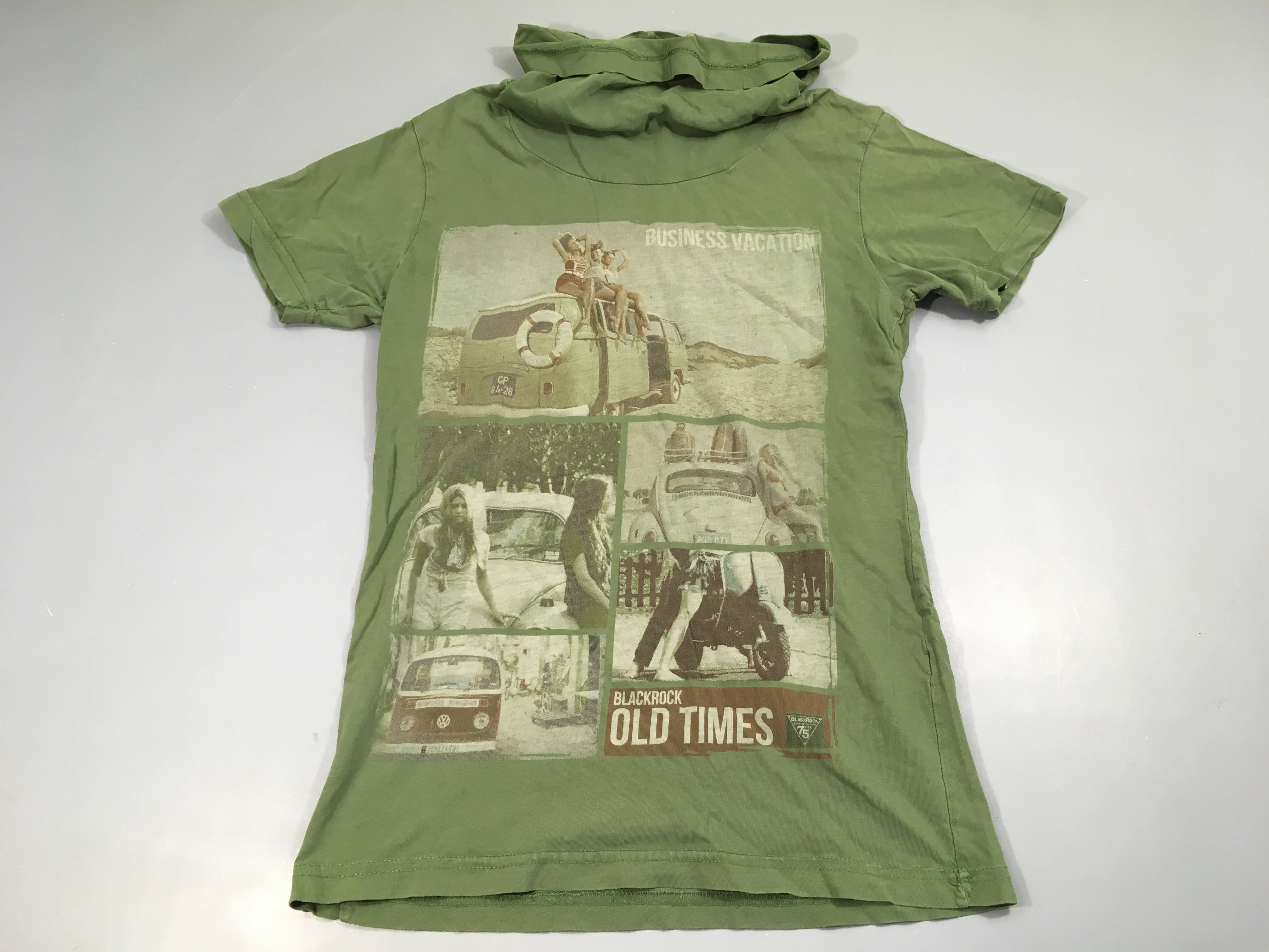 T-shirt m.c kaki col montant Van