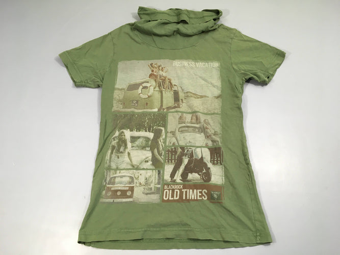 T-shirt m.c kaki col montant Van, moins cher chez Petit Kiwi