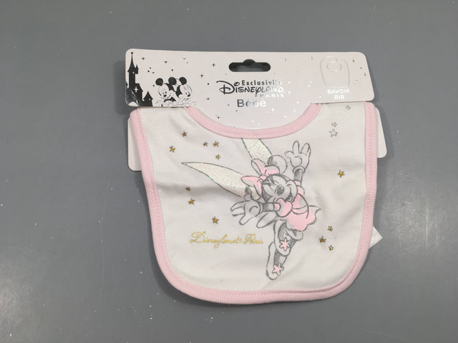 Neuf-Bavoir Minnie blanc rose, moins cher chez Petit Kiwi