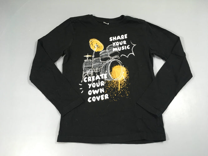 T-shirt m.l noir Baterie, moins cher chez Petit Kiwi