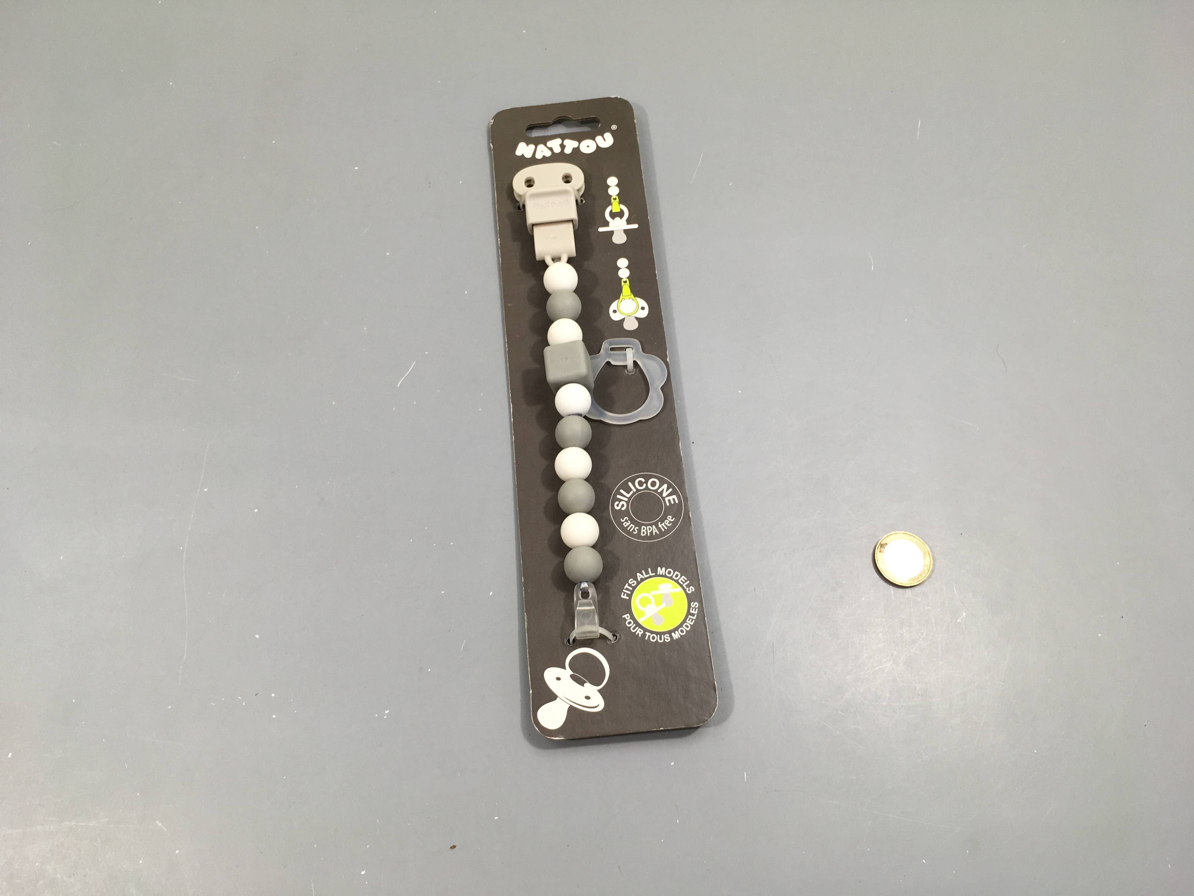 NEUF Attache-sucette universel en silicone